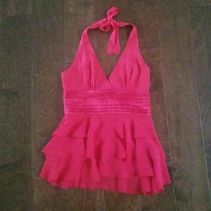 2/$10 on anything priced under $10!!! Bcbgeneration Red ruffled halter